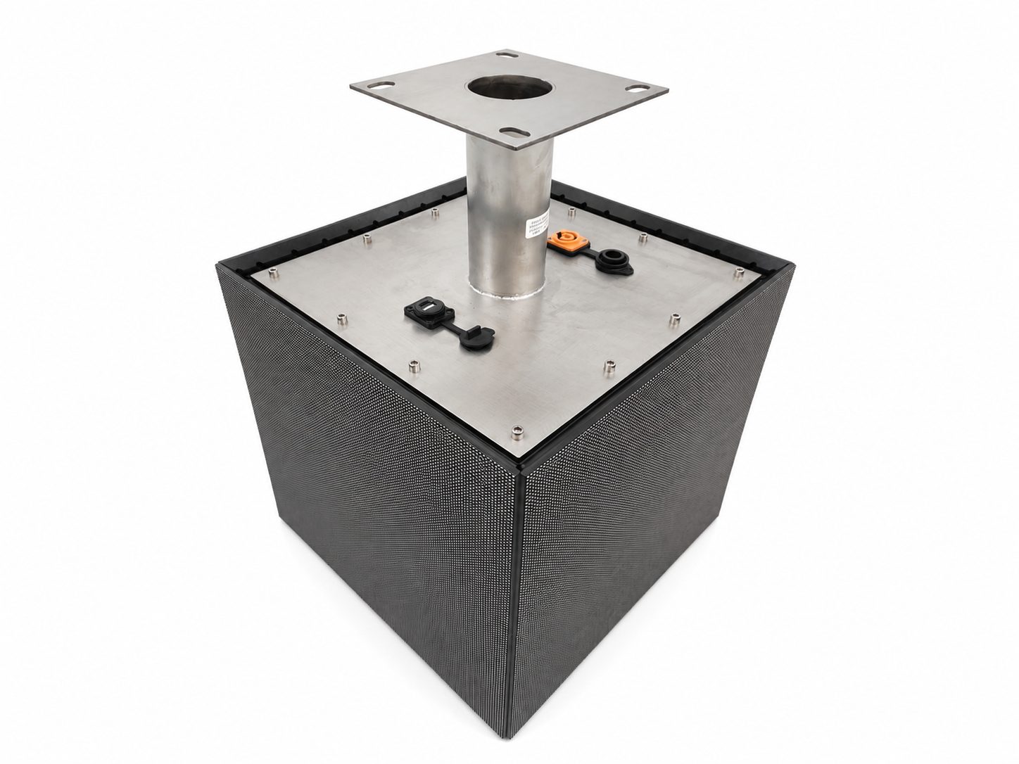 LED cube — pole mount and connections