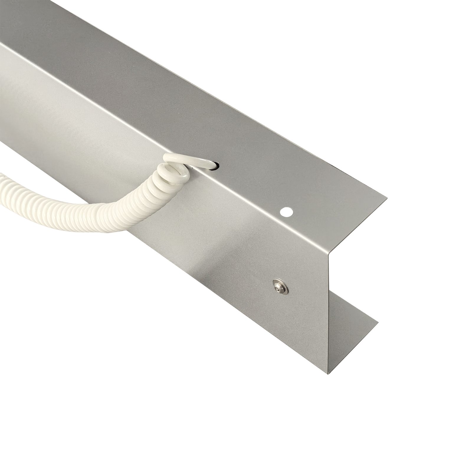 LED ticker bar — mounting bracket detail